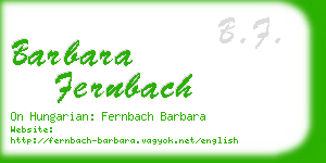 barbara fernbach business card